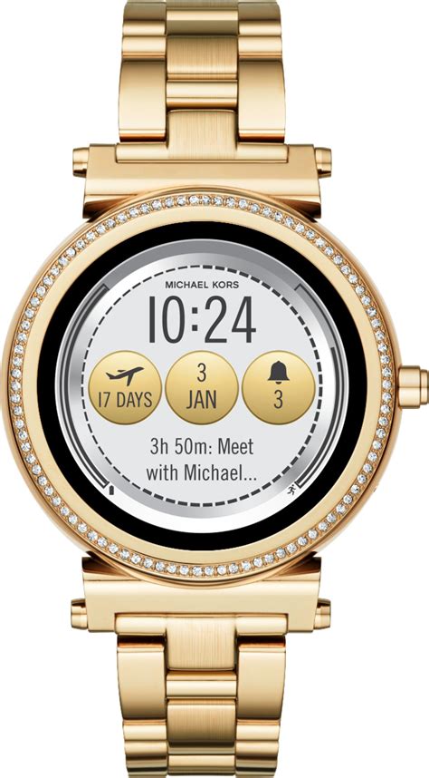 michael kors access sofie smartwatch 42mm stainless steel gold tone|Michael Kors sofie smartwatch bands.